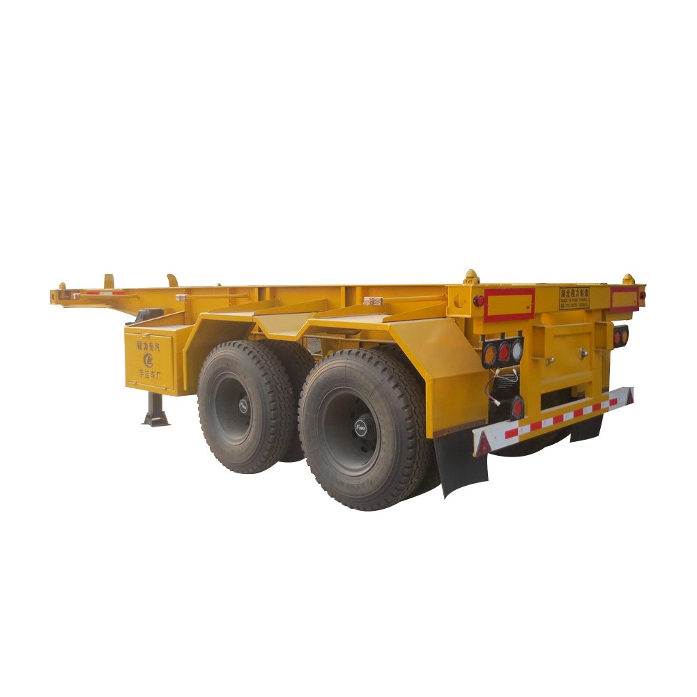 Semifailer Kontainer Skeleton Kaki 2 Axle ISO 20