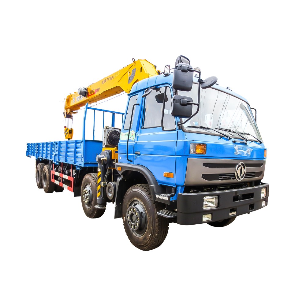Lori 12 Roda Dengan Kren 10 Ton